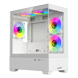 GABINETE SENTEY H30 BLANCO ARGB FANS X5