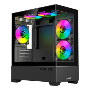 GABINETE SENTEY H30 NEGRO ARGB FANS X5